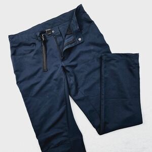 Stoic Hiking Pants Men 32x32 Navy Blue Ripstop Belted Articulated Outdoor Trail